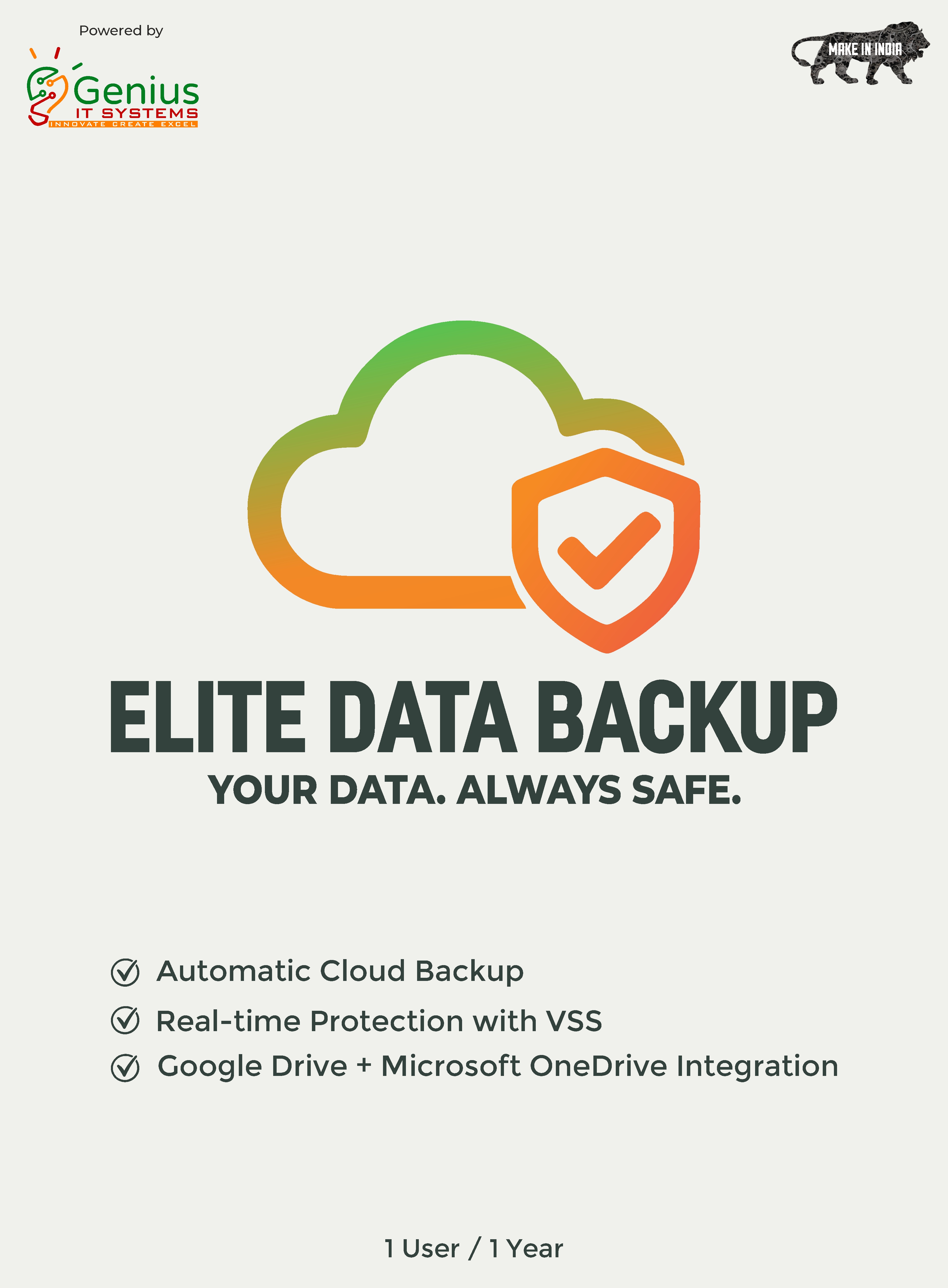 Elite Data Backup 1 PC, 1-year licence